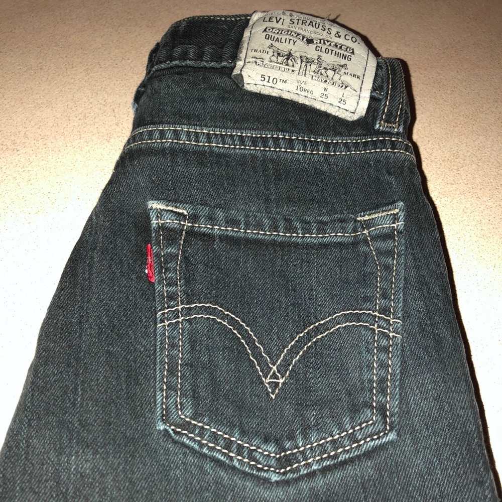 Levi’s 510 Black Jeans Red Tag Kids Sz 10 Regular